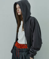 AIVER ヘビーウエイトクロップドフルジップパーカー