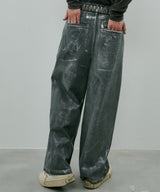 AIVER ペンキ加工バギーデニム