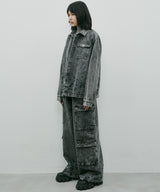 AIVER 硫化ペイントデニムシャツジャケット