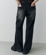 AIVER オーバーダイフレアデニム