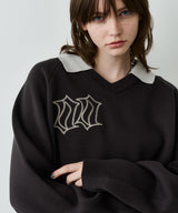 AIVER ナンバリングラグランニットポロ