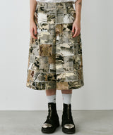 PALEDUSK×AIVER カモボロワイドクォーターパンツ