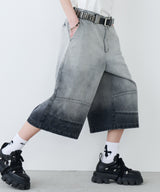 【予約】AIVER フェードブリーチクォーターデニムパンツ