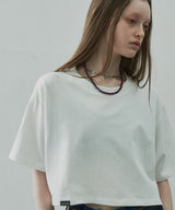 AIVER 16/-ウォッシュ天竺クロップドS/S TEE