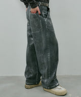 AIVER ペンキ加工バギーデニム