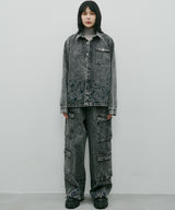 AIVER 硫化ペイントデニムシャツジャケット