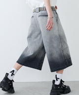 【予約】AIVER フェードブリーチクォーターデニムパンツ