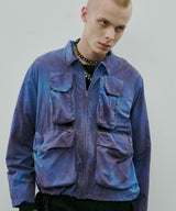 AIVER ムラ染めナイロンボンテージブルゾン