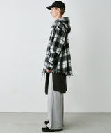 【一部予約】AIVER レイヤードオンブレチェックシャツ