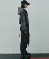 AIVER ヘビーウエイトクロップドフルジップパーカー