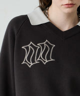 AIVER ナンバリングラグランニットポロ