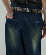 AIVER オーバーダイバギーダメージデニム