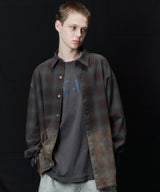 【ONLINE STORE先行予約】AIVER グラデーションブリーチオンブレチェックシャツ