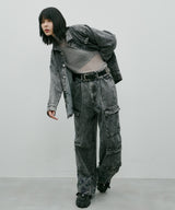 AIVER 硫化ペイントデニムシャツジャケット