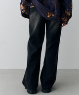 AIVER オーバーダイフレアダメージデニム