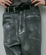 AIVER ペンキ加工バギーデニム