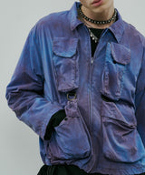 AIVER ムラ染めナイロンボンテージブルゾン