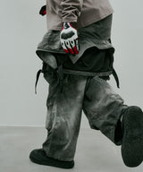 AIVER ムラ染めナイロンカーゴパンツ