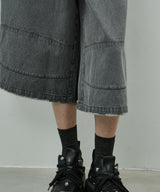 AIVER ワイドクォーターデニムパンツ