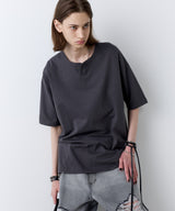 AFF AIVER 16/-ウォッシュ天竺スキッパーS/S TEE