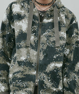 AIVER カモフラージュフルジップパーカー