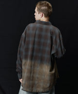 【ONLINE STORE先行予約】AIVER グラデーションブリーチオンブレチェックシャツ