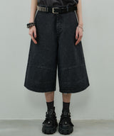 AIVER ワイドクォーターデニムパンツ