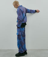 AIVER ムラ染めナイロンボンテージブルゾン