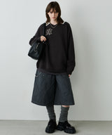 AIVER ナンバリングラグランニットポロ