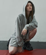 AIVER ヘビーウエイトクロップドフルジップパーカー