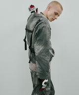 AIVER ムラ染めナイロンボンテージブルゾン