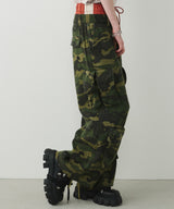 AIVER カモレイヤードカーゴパンツ