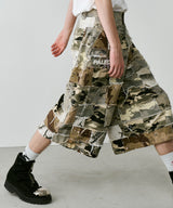 PALEDUSK×AIVER カモボロワイドクォーターパンツ