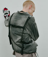 AIVER ムラ染めナイロンボンテージブルゾン