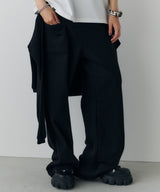 AIVER ヘビースウェットレイヤードバギーパンツ