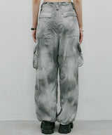 AIVER ムラ染めナイロンカーゴパンツ