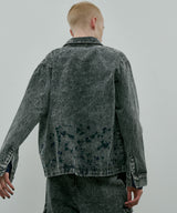 AIVER 硫化ペイントデニムシャツジャケット