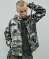 AIVER カモフラージュフルジップパーカー