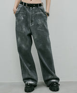 model:H171 B79 W56 H86 着用サイズ:MEDIUM (ブラック×シルバー)