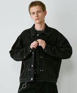 model:H185 B81 W65 H90 着用サイズ:MEDIUM (ブラック)