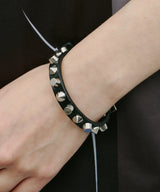 AIVER 1連スタッズレザーバングル