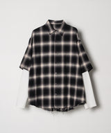 【予約】AIVER ワッフルレイヤードオンブレチェックシャツ