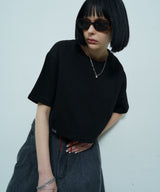 AIVER 16/-ウォッシュ天竺クロップドS/S TEE