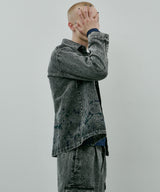 AIVER 硫化ペイントデニムシャツジャケット