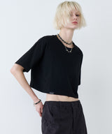 AIVER 16/-ウォッシュ天竺クロップドS/S TEE