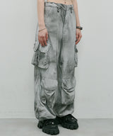 AIVER ムラ染めナイロンカーゴパンツ