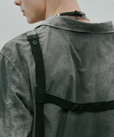 AIVER ムラ染めナイロンボンテージブルゾン