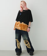 KODAI YASUNO×AIVER ハンドブリーチAブラックS/SビッグTEE