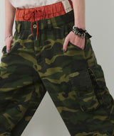 AIVER カモレイヤードカーゴパンツ