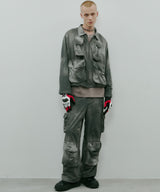 AIVER ムラ染めナイロンボンテージブルゾン